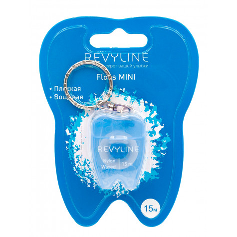 Зубная нить вощеная Revyline floss mini, 15 m, голубая