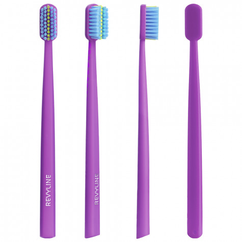 Зубная щетка Revyline SM6000 Ortho фиолетовая / голубая-салатовая